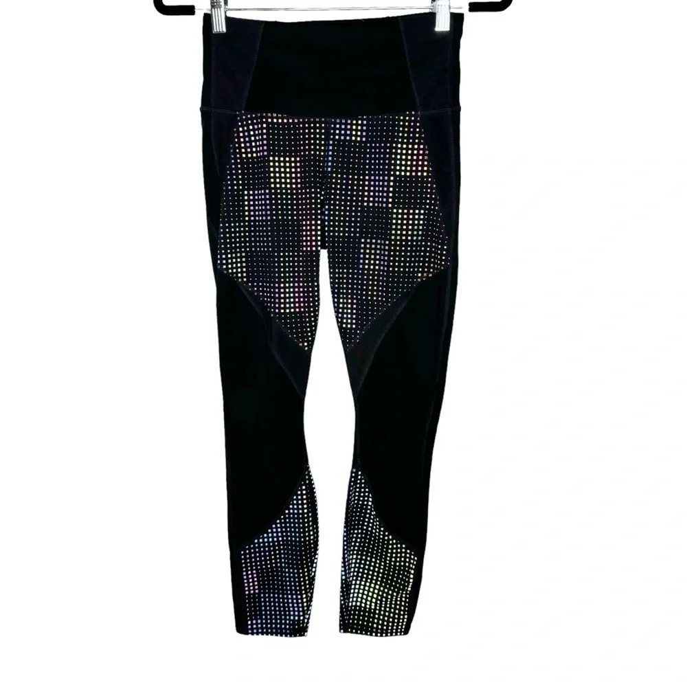 Athleta Aurora Precision‎ 7/8 Tight Leggings Black Multi Small